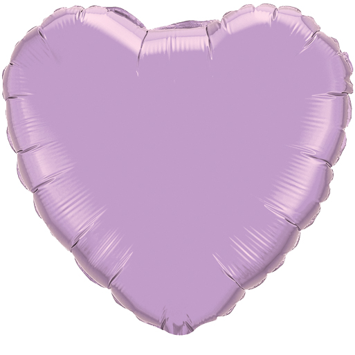 18" Pearl Lavender Heart - Click Image to Close